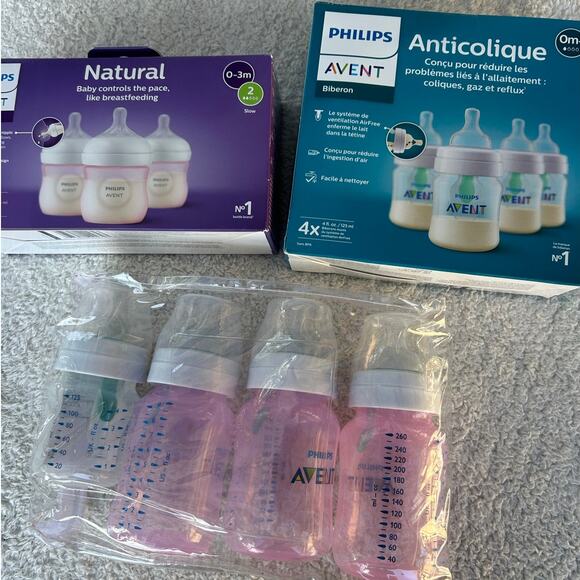 NEW Philips Avent Baby Feeding Bottles Age Newborn-3M + - Picture 1 of 3